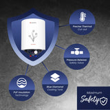 Candes Glanzo GlassLine 15 L Storage Water Geyser