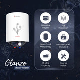 Candes Glanzo GlassLine 15 L Storage Water Geyser