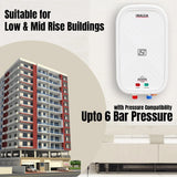 Inalsa 3 L Instant Water Geyser (Addis PO323 3Ltr Instant Water Heater|Non Toxic & Long Lasting SS 304 Inner Tank, White) (White)
