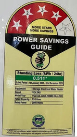 Voltas AQUA PRIM 25L Storage Water Geyser(White)