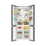 Haier 520L 3 Star Lumiere French Door 4-Door Side by Side Frost Free Refrigerator | Convertible Magic Zone | Inverter | Digital Display Panel | Deo Fresh Technology (HRB-600IS, Inox Steel)