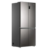 Haier 520L 3 Star Lumiere French Door 4-Door Side by Side Frost Free Refrigerator | Convertible Magic Zone | Inverter | Digital Display Panel | Deo Fresh Technology (HRB-600IS, Inox Steel)