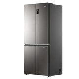Haier 520L 3 Star Lumiere French Door 4-Door Side by Side Frost Free Refrigerator | Convertible Magic Zone | Inverter | Digital Display Panel | Deo Fresh Technology (HRB-600IS, Inox Steel)