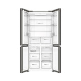 Haier 520L 3 Star Lumiere French Door 4-Door Side by Side Frost Free Refrigerator | Convertible Magic Zone | Inverter | Digital Display Panel | Deo Fresh Technology (HRB-600IS, Inox Steel)
