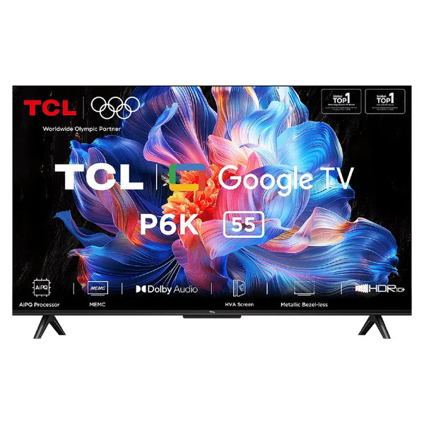 TCL 139 cm (55 inches) 4K UHD Google TV,55P6K, Black