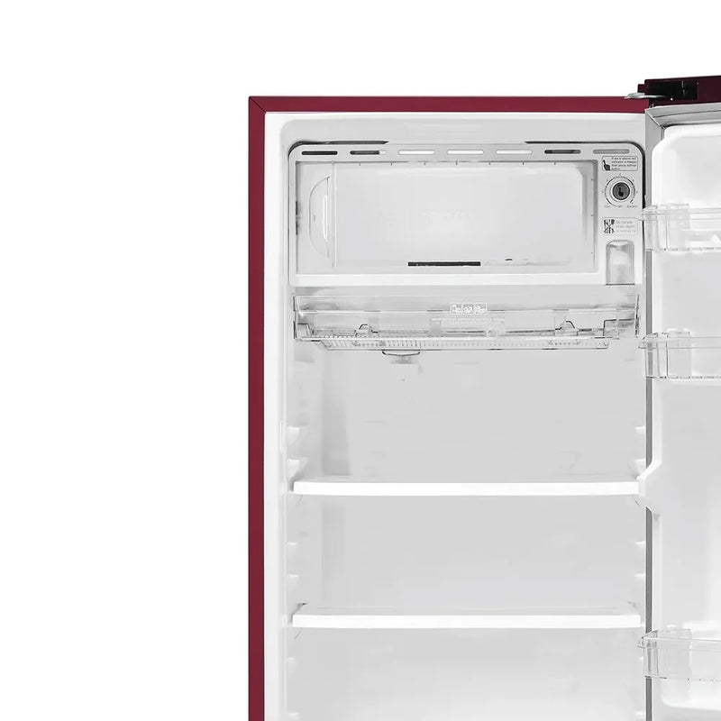 Haier 190 Litres 2 Star Single Door Direct Cool Refrigerator | Diamond Edge Freezing Technology | Stabilizer Free Operation | Toughened Glass Shelves (HRD-2102CRV-P, Red Voila)
