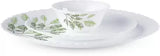 Larah by Borosil Pack of 24 Opalware Galaxy Series Fauna Crockery Set for Dining & Gifting Dinner Set