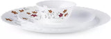 Larah by Borosil Pack of 24 Opalware Galaxy Series Rosalie Crockery Set for Dining & Gifting Dinner Set