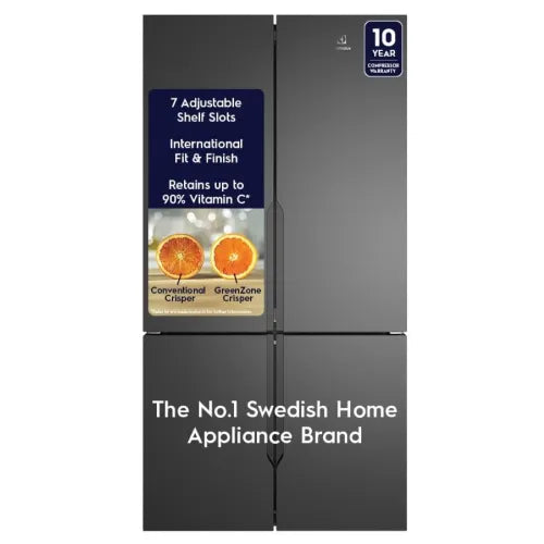 Electrolux 564 Litres Quad Door Frost Free Inverter Refrigerator (EQE5600B-B, Matte Black)
