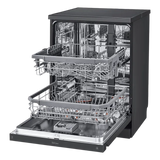 LG 14 Place Setting Free Standing Dish Washer with TrueSteam, QuadWash, EasyRack Plus, Wi-Fi Enabled (DFB424FM, Matte Black, Inverter Direct Drive Motor)