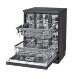 LG 14 Place Setting Free Standing Dish Washer with TrueSteam, QuadWash, EasyRack Plus, Wi-Fi Enabled (DFB424FM, Matte Black, Inverter Direct Drive Motor)