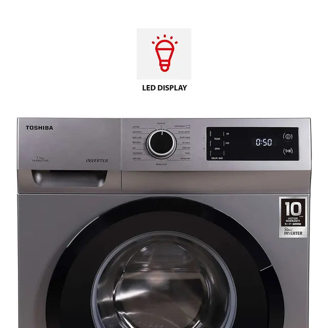 TW-BJ85S2-IND(SK) ,TOSHIBA FAFL 7.5 KG,T01 SERIES,SILVER COLOR (open Box Like New)