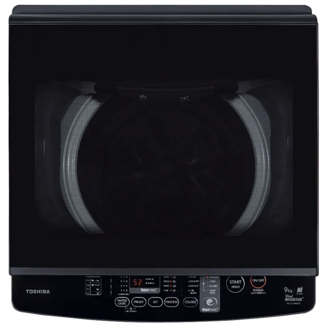 TOSHIBA 9 kg 5 Star Inverter Fully Automatic Top Load Washing Machine (AW-DJ1000F-IND, i-Clean Function, Silver)