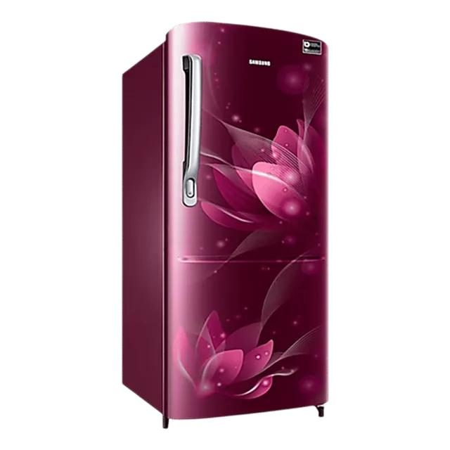 Samsung 183 L, 3 Star, Digital Inverter, Direct-Cool Single Door Refrigerator (RR20C1723R8/HL, Blooming Saffron Red)
