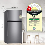 LG 592 L Frost Free Double Door 1 Star Refrigerator (Platinum Silver 3, GR-H812HLHM)