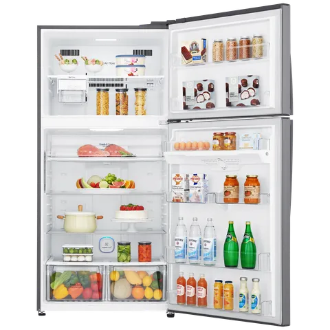 LG 592 L Frost Free Double Door 1 Star Refrigerator (Platinum Silver 3, GR-H812HLHM)