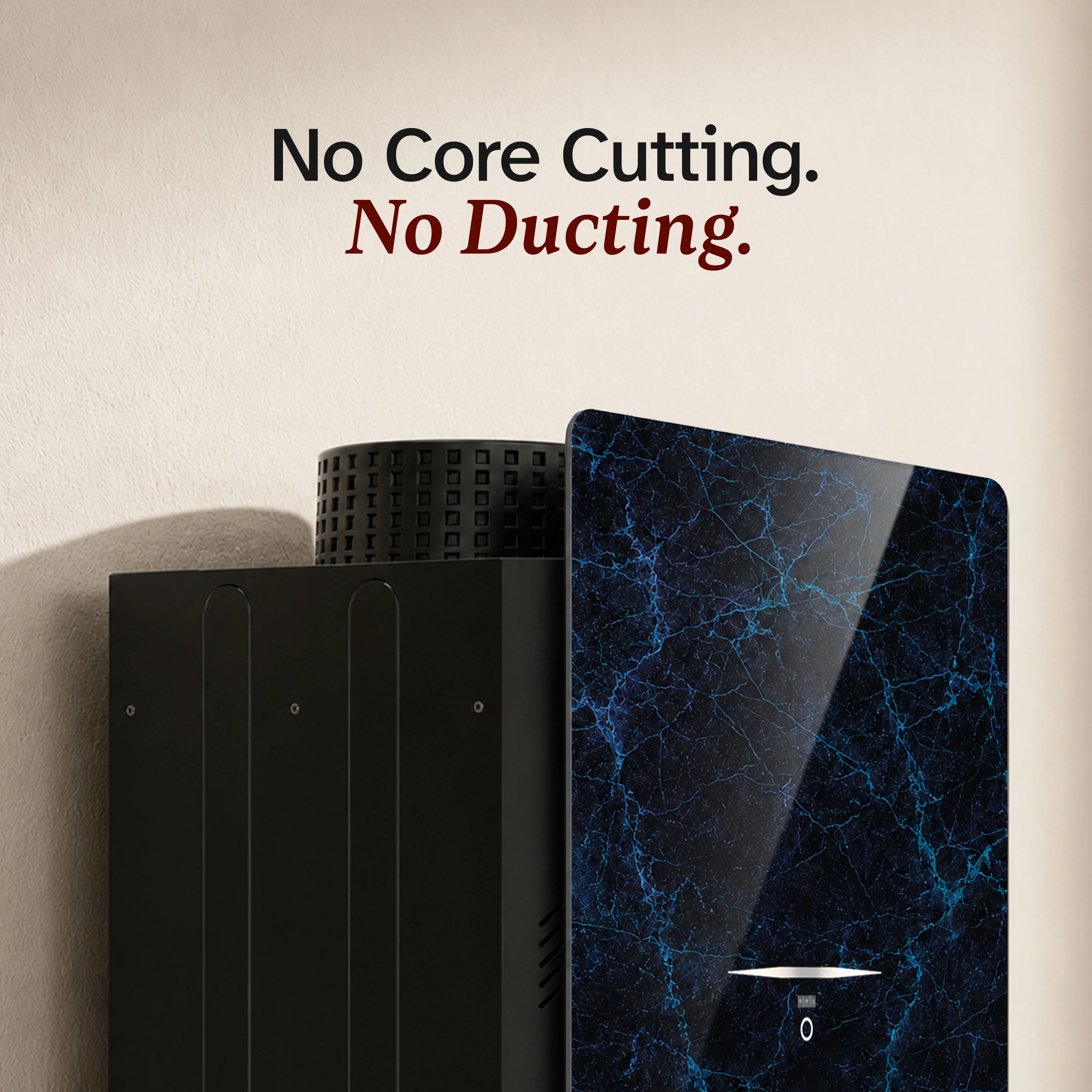 Beyond Appliances Cube 60 BLDC Plug N Play Ductless Kitchen Chimney | 1600 CMH | Auto Clean | 5-Stage Charcoal Activated Filter | Touch Control | 3-way Suction | 45dB Low Noise |CUBE60-BLDC-SAPPHIRE(BA-CU-SR-PP-BL-60-CH)