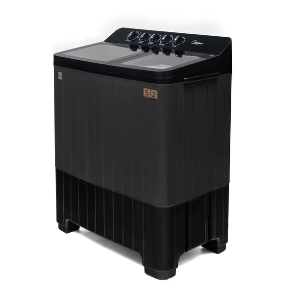 Midea Washing Machine Twin Tub 12 Kg, See Through Glass Lid, Soft CloseMWMSA120GPG(KG)