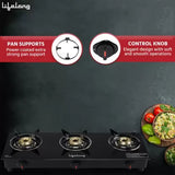 Lifelong LLGS602 Automatic Ignition Gas Stove for LPG use only Glass Automatic Gas Stove