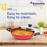BUTTERFLY CORAL DLX GRA KADAI 260MM IB WGL VEL RED