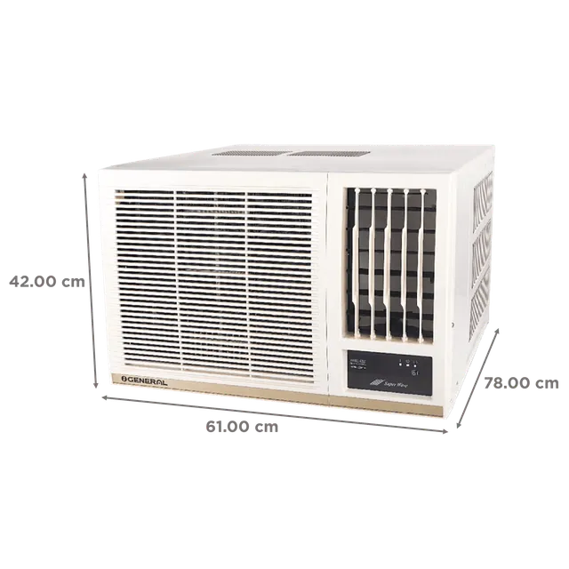 O General 1.5 Ton 2 Star Non inverter Window AC (Copper Condenser, Cathin Filter, 2026 Model AXGB18BBAA-B)