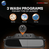 LLOYD 7.5 kg 5 Star Semi Automatic Washing Machine with 3 Wash Programs (GLWMS75CVGEL, Grey)