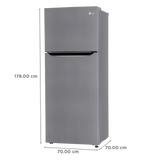 LG 446 Litres 1 Star Frost Free Double Door Convertible Refrigerator (GL-T502CPZR, Shiny Steel)