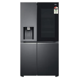 LG 630 L, Frost-Free, Inverter, Wi-Fi Convertible, InstaView Door-In-Door, Side-By-Side Refrigerator with Ice and Water Dispenser (GL-X257AMC3, Matte Black, )