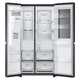 LG 630 L, Frost-Free, Inverter, Wi-Fi Convertible, InstaView Door-In-Door, Side-By-Side Refrigerator with Ice and Water Dispenser (GL-X257AMC3, Matte Black, )