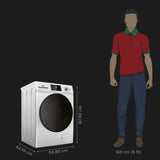 IFB 8 Kg 5 Star Powered by AI with 9 Swirl Wash, WiFi, Fully Automatic Front Load Washing Machine (Senator SXN 8014, Steam Refresh Program with Eco Inverter, Rich Silver)