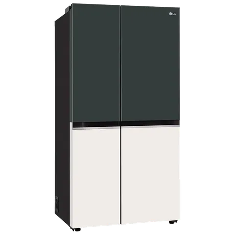 LG 650 Litres 3 Star Frost Free Side by Side Smart Wifi Enabled Refrigerator with Multi Air Flow (GL-B257EET3, Emerald Green Tango)