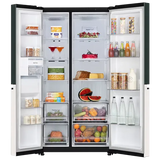 LG 650 Litres 3 Star Frost Free Side by Side Smart Wifi Enabled Refrigerator with Multi Air Flow (GL-B257EET3, Emerald Green Tango)