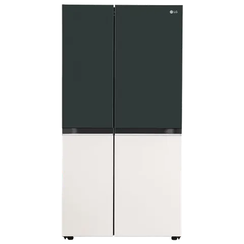 LG 650 Litres 3 Star Frost Free Side by Side Smart Wifi Enabled Refrigerator with Multi Air Flow (GL-B257EET3, Emerald Green Tango)