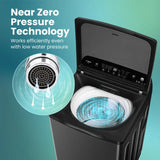 Haier 10.5 Kg Top Loading Fully Automatic Washing Machine with Inbuilt Heater, HWM105-H688BK, Black