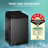 Haier 10.5 Kg Top Loading Fully Automatic Washing Machine with Inbuilt Heater, HWM105-H688BK, Black