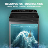 Haier 10.5 Kg Top Loading Fully Automatic Washing Machine with Inbuilt Heater, HWM105-H688BK, Black