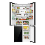 Haier 520 Litres 3 Star Frost Free French Door Convertible Refrigerator with Colorful Digital Display Panel (HRB-600KGU1, Black Glass)