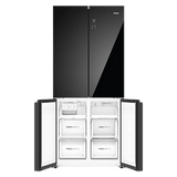 Haier 520 Litres 3 Star Frost Free French Door Convertible Refrigerator with Colorful Digital Display Panel (HRB-600KGU1, Black Glass)