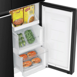 Haier 520 Litres 3 Star Frost Free French Door Convertible Refrigerator with Colorful Digital Display Panel (HRB-600KGU1, Black Glass)