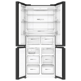 Haier 520 Litres 3 Star Frost Free French Door Convertible Refrigerator with Colorful Digital Display Panel (HRB-600KGU1, Black Glass)
