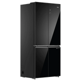 Haier 520 Litres 3 Star Frost Free French Door Convertible Refrigerator with Colorful Digital Display Panel (HRB-600KGU1, Black Glass)