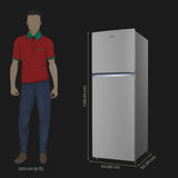 Haier 240 L 2 Star Frost Free Double Door Refrigerator, HRF-2902IEBS-P, Brushline Silver