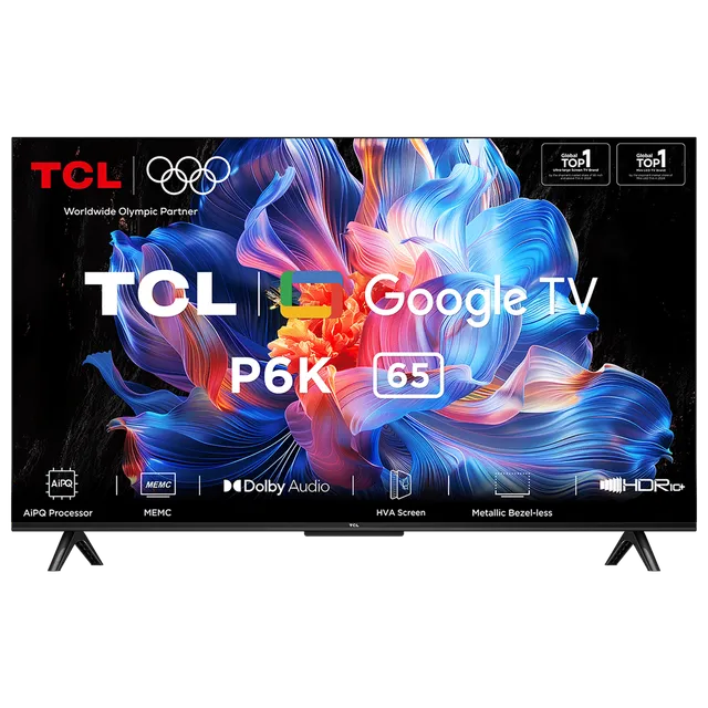 TCL P6K 165.1 cm (65 inch) 4K Ultra HD LED Smart Google TV with Google Voice Assistant,65P6K