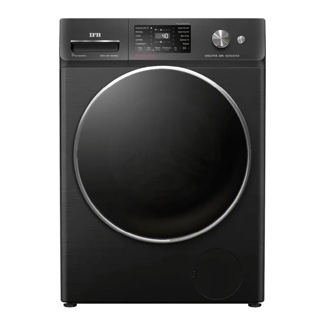 IFB 9/6/3 kg Wi-Fi Inverter Fully Automatic Front Load Washer Dryer Refresher (Executive ZBN, AI Technology, Black Hairline)