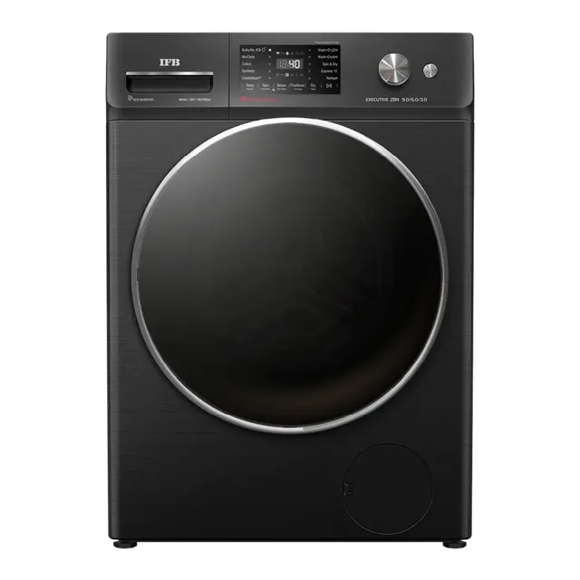IFB 9/6/3 kg Wi-Fi Inverter Fully Automatic Front Load Washer Dryer Refresher (Executive ZBN, AI Technology, Black Hairline)