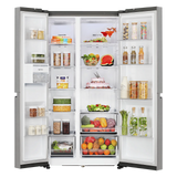 LG 650 Litres 3 Star Frost Free Side by Side Refrigerator (GL- B257HPZ3, Shiny  Steel)