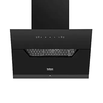 Hindware Smart Appliances Olenna 75cm Kitchen Chimney comes with Autoclean technology and maximum suction power of 1200 m3/hr and have motion sensor and filterless technology (Black 75cm)