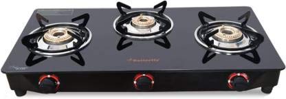 Butterfly RAPID 3B Glass Manual Gas Stove (3 Burners) | Brand New Seal Packed