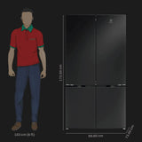 Electrolux 600 Series 547 Litres 4 Star Frost Free French Door Refrigerator (EQE5400D-B, Matt Charcoal Black)