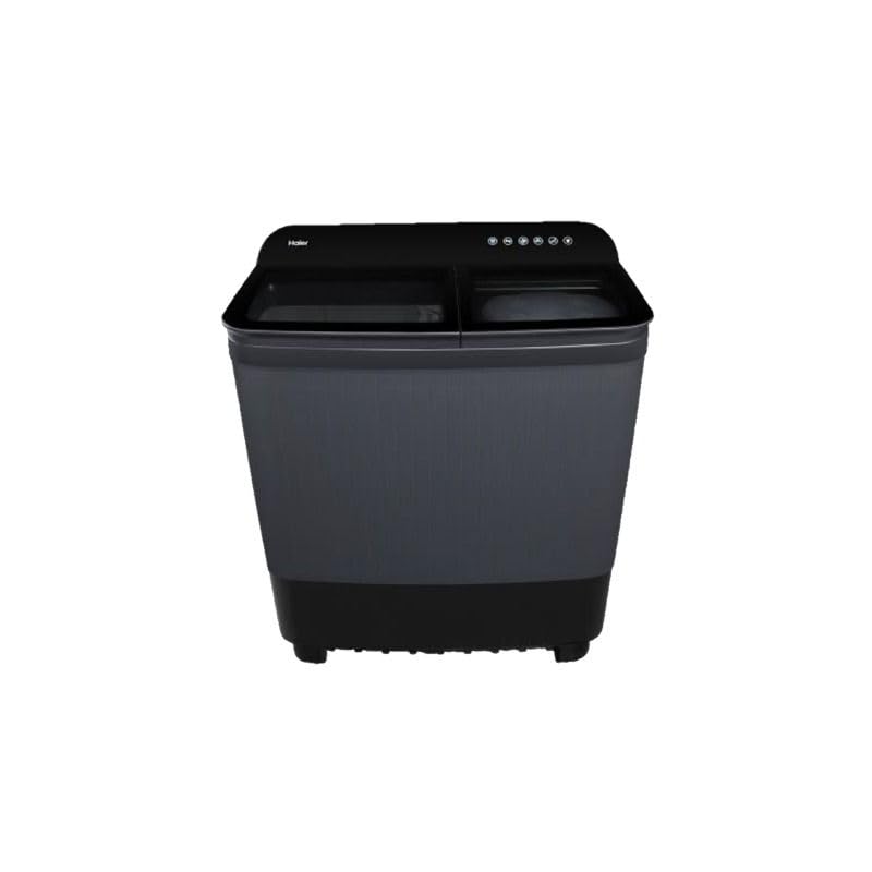 Haier 8.5Kg Semi Automatic Top Load Washing Machine,Toughened Glass HTW85-186BBK(Black)